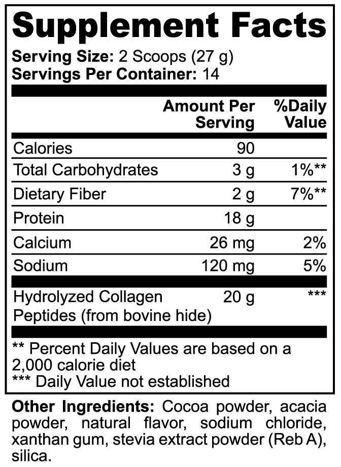East Crest Wellness Grass-Fed Collagen Peptides Powder (Chocolate)
