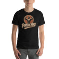 Peptide Mike Tee – Vintage Gym Badge, Black, front