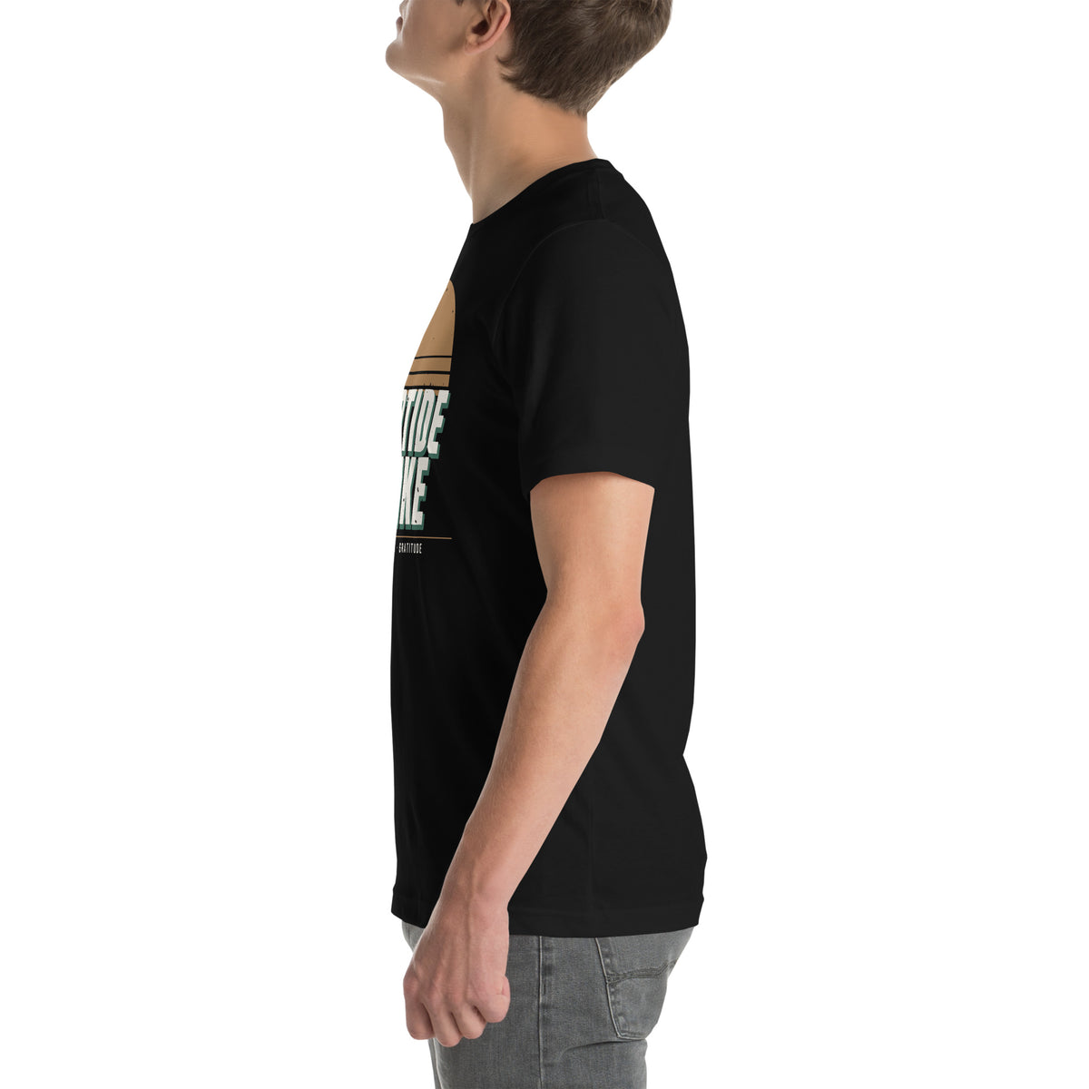 Peptide Mike Tee – 80s Gym Poster, Black, left