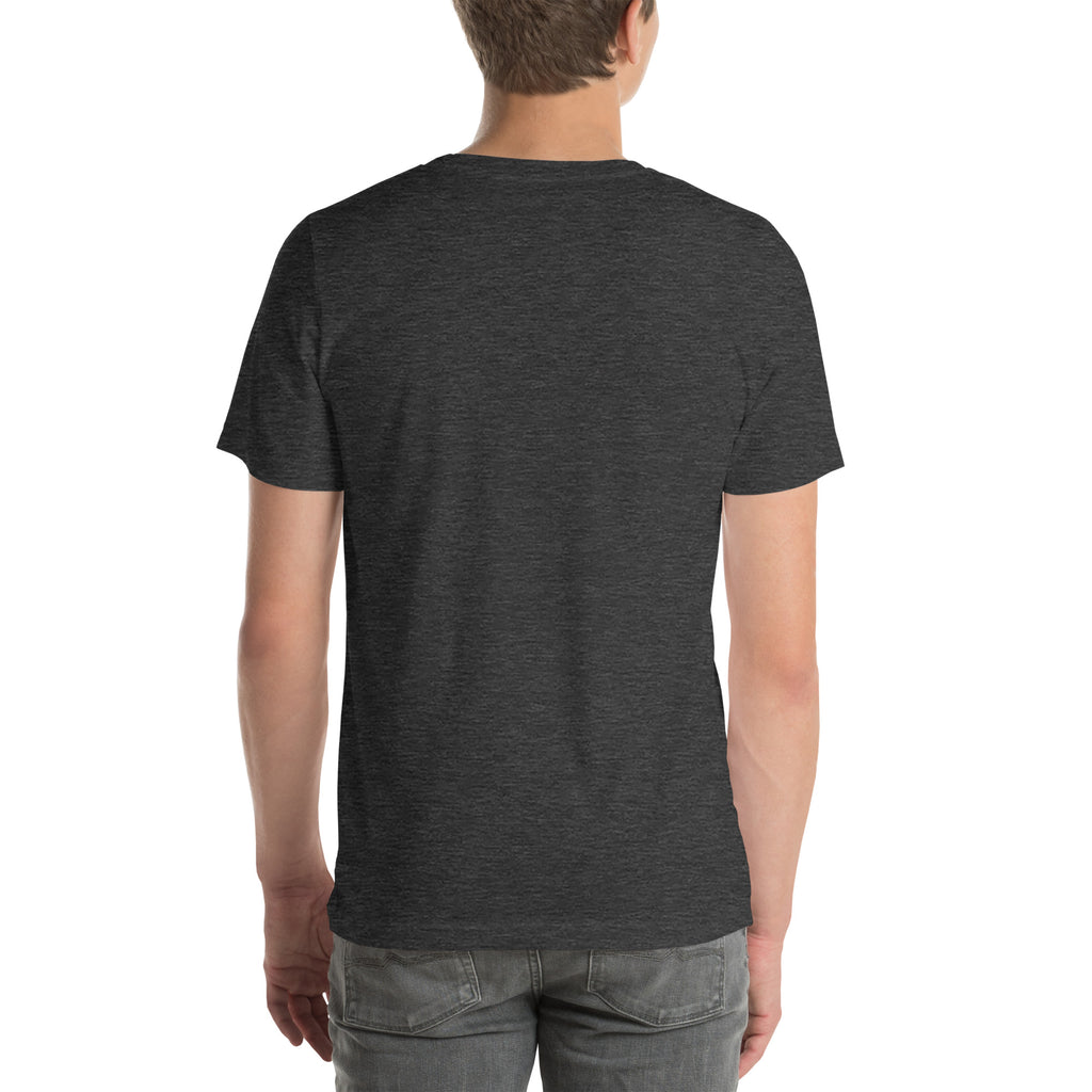 Peptide Mike Tee – 70s Sunset, Dark Grey Heather, back