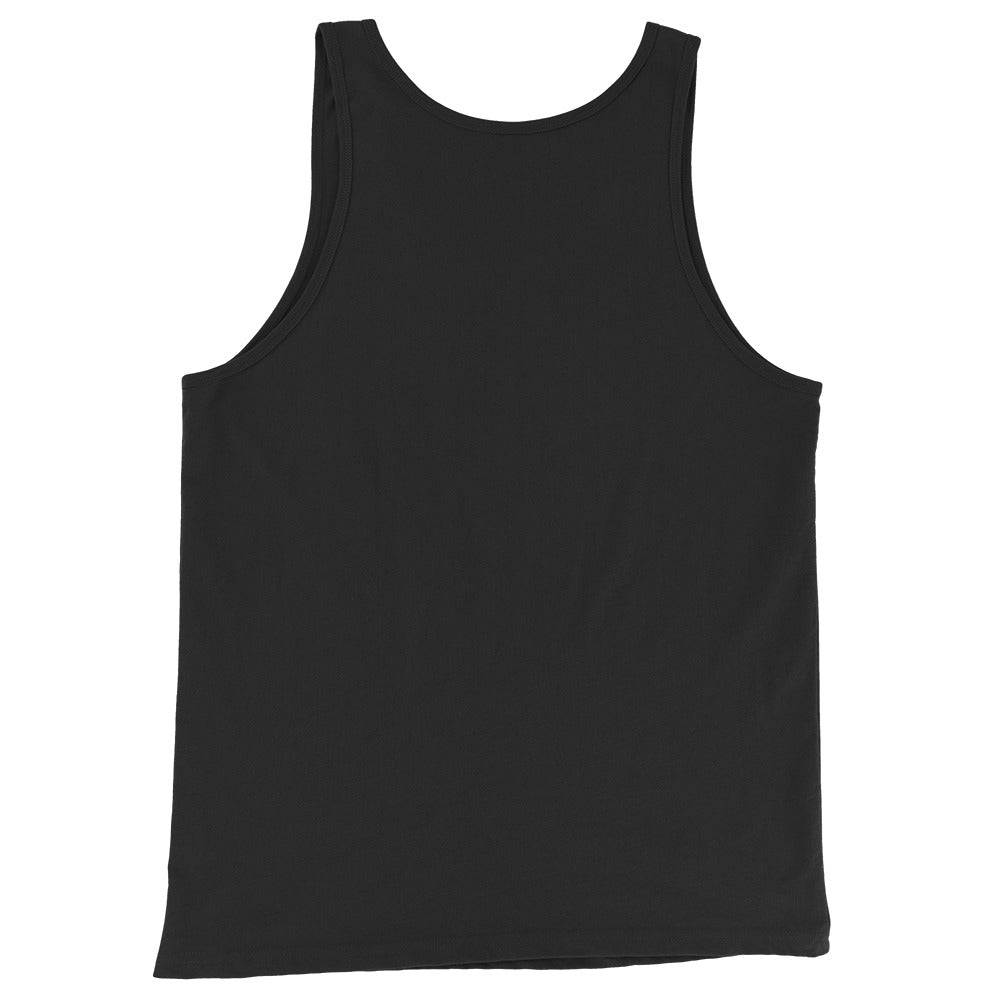 Peptide Mike Tank – Vintage Gym Badge, Black, back