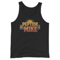 Peptide Mike Tank – 70s Sunset, Black, front
