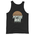 Peptide Mike Tank – 80s Gym Poster, Black, front